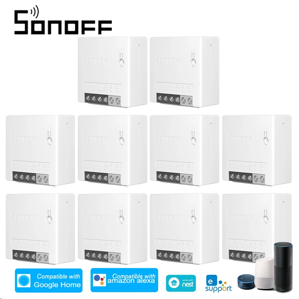 10 шт. SONOFF мини R2 самодельный беспроводной переключатель с двухстороннее радио