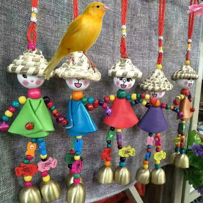 Забавный дизайн уникальная устойчивая к жеванию подвесная кукла птица игрушка