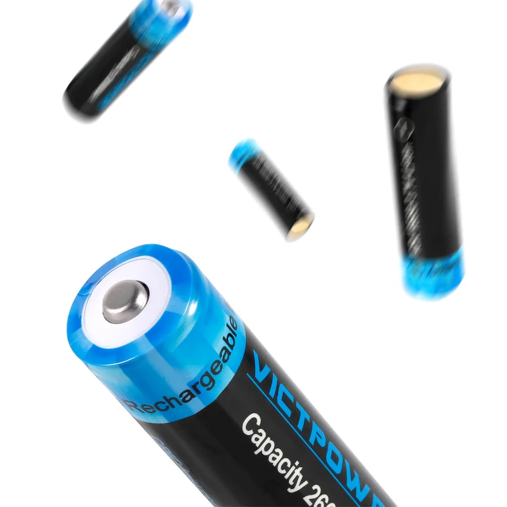 2 шт высокой емкости 3,7 V 18650 2600mah перезаряжаемые литий-ионные батареи для светодиодный фонарик налобный фонарь