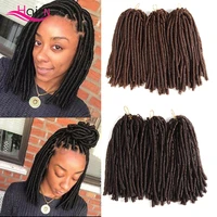 hair nest 14inch soft locs afro dreadlocks crochet braids straight hair extensions 30 roots faux locs synthetic braiding hair