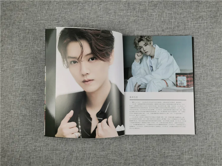 Книга с фотографиями Овен Лу Хань Китайский Мужской певец журнал изображением
