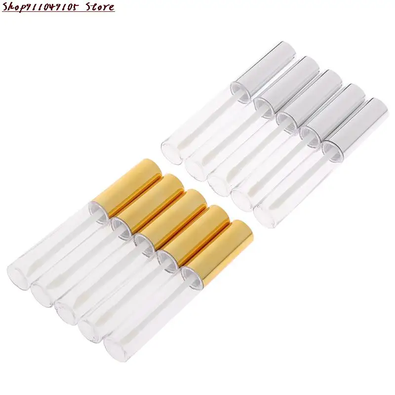 

10/5Pcs Lip Gloss Empty Bottle Tube Travel Gloss Empty Clear Containers 1.5ml/10ml