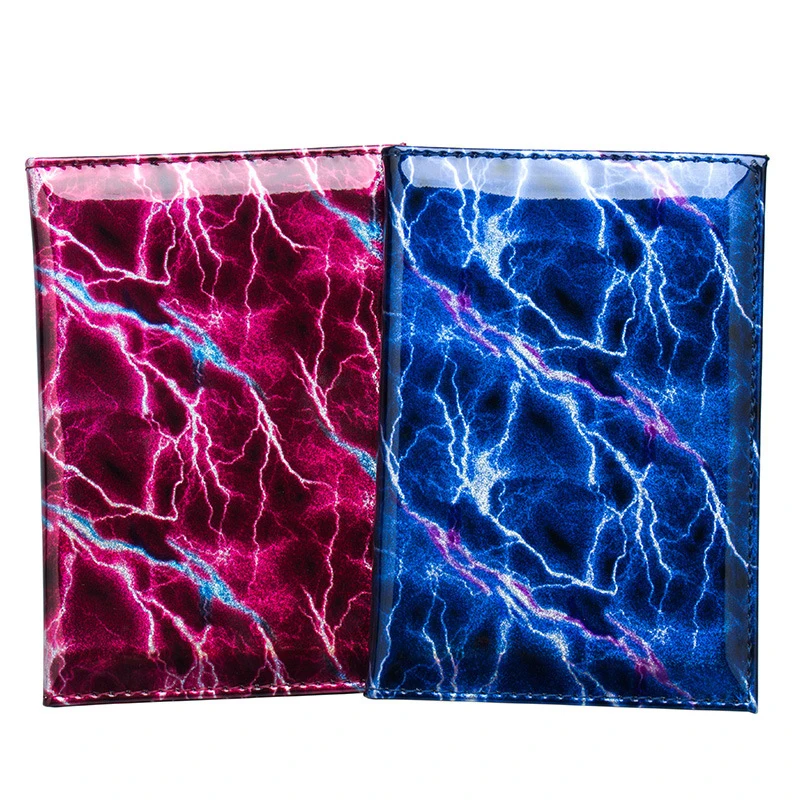 Zoukane Новая обложка для паспорта из искусственной кожи в полоску с молнией синяя