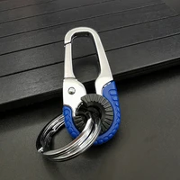 1pcs car key chain aluminum alloy creative personality car key pendant ring environmental protection horseshoe buckle lanyard