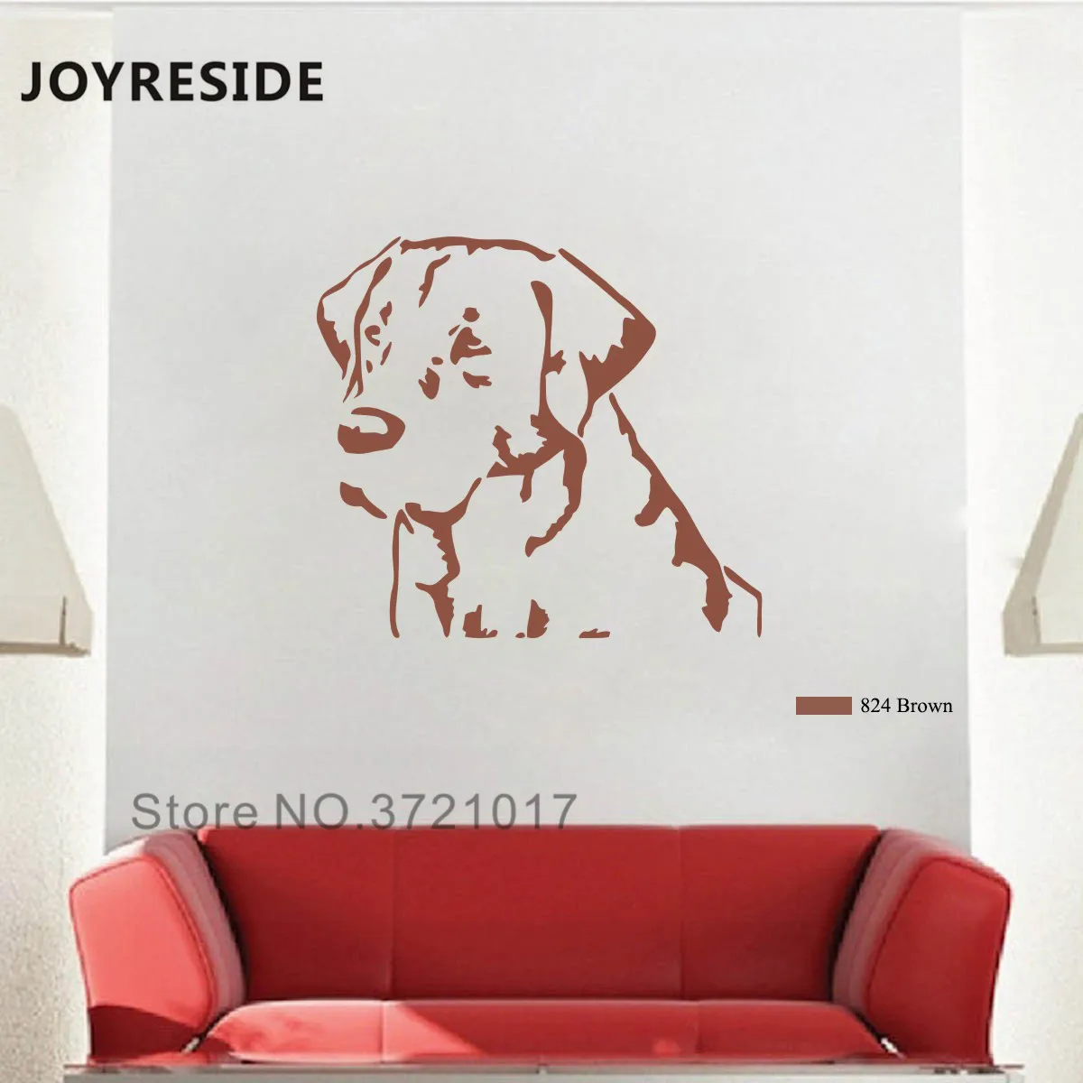 Виниловый декор для домашней гостиной лабрадора|Наклейки на стену| |