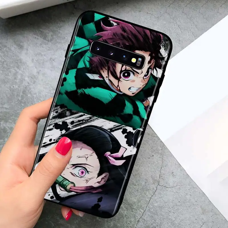 

Newest Kimetsu No Yaiba for Samsung Galaxy S21 Ultra Plus Note 20 10 9 8 S10 S9 S8 S7 S6 Edge Plus Black Phone Case