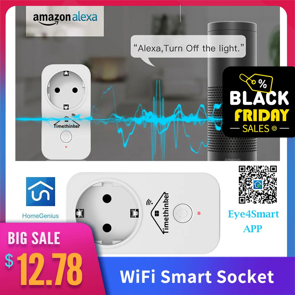 Timethinker WIFI переключатель WS2 умная розетка для Apple Homekit ALexa Google Home EU UK AU US адаптер