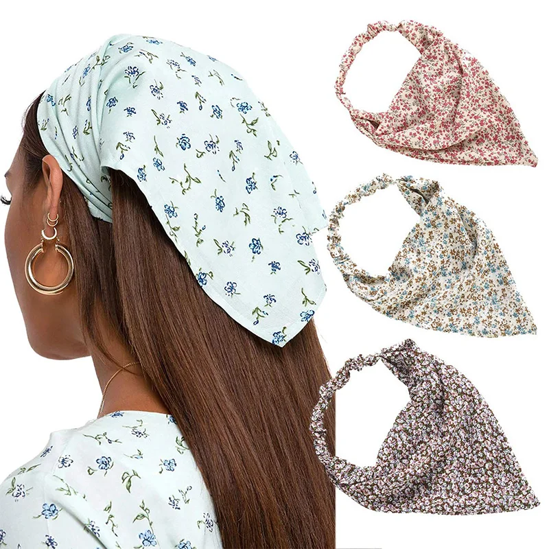 

Bohemia Women Bandana Hair Band Scarf Print Paisley Bandanas Headwear Wrist Head Wrap Hair Scarf Headwear Hair Accessories Gifts