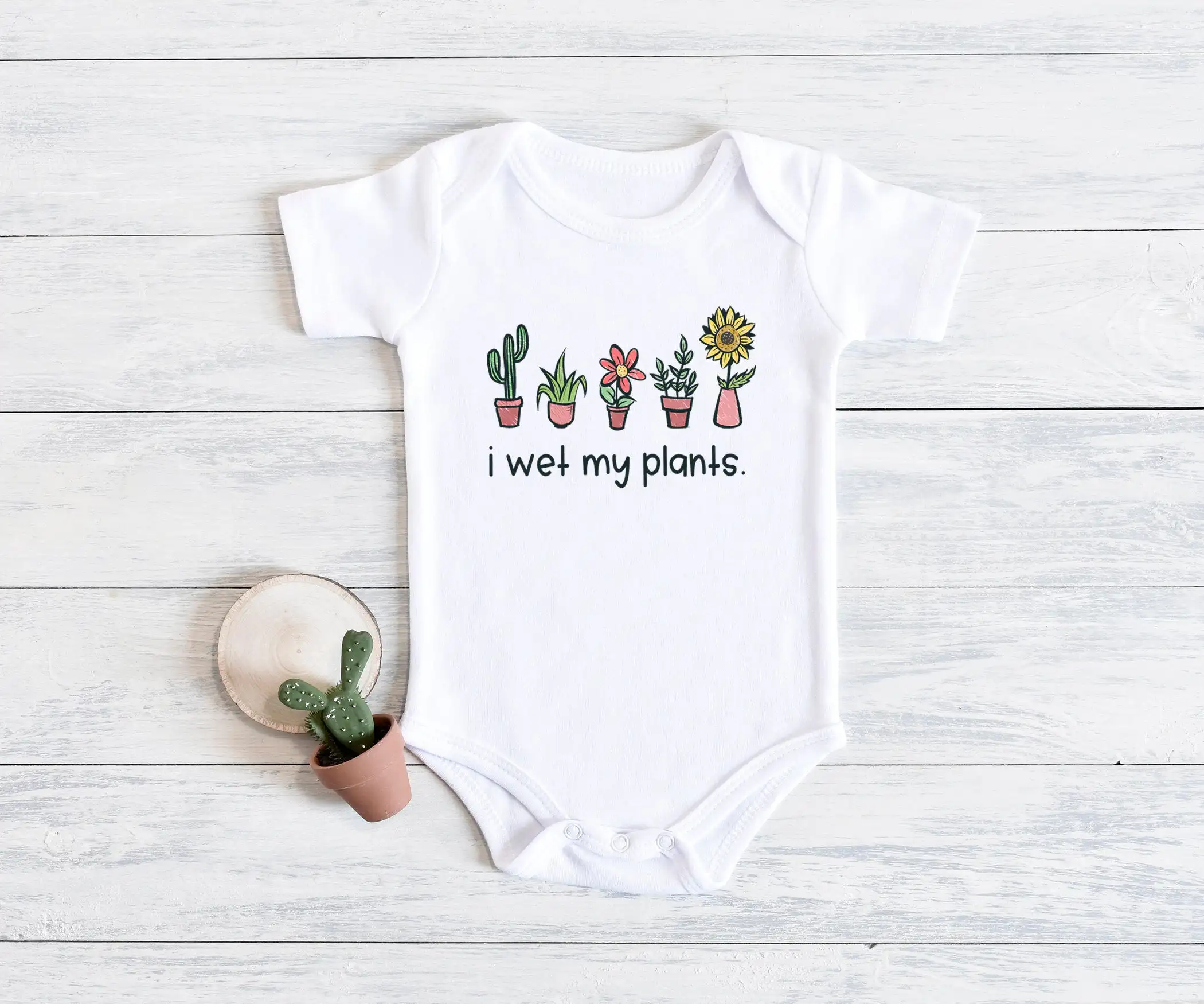 Забавное детское боди I Wet My растения милый племянник подарок для будущей матери