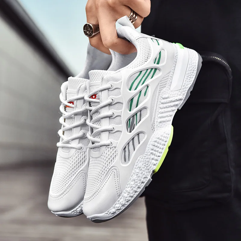 

2021 Summer New Chunky Sneakers Women Spring Thick Bottom Daddy Shoes Round Toe Breathing Leisure Women Shoes Sneakers