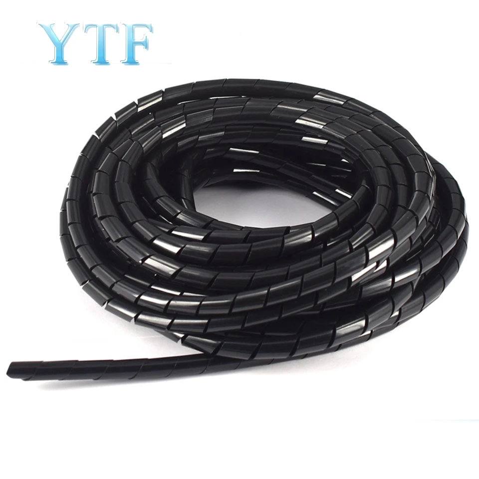 

8mm 10M Spiral Cable Wire Wrap Tube Wind Harness Protection Belt Computer Manage