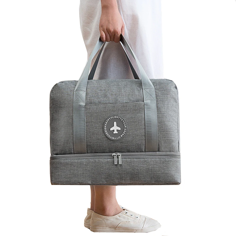 Fashion Unisex Dry And Wet Separation Bag Large Capacity Travel Bags Waterproof Clothes Shoes Storage Bag Handbag Beach Package