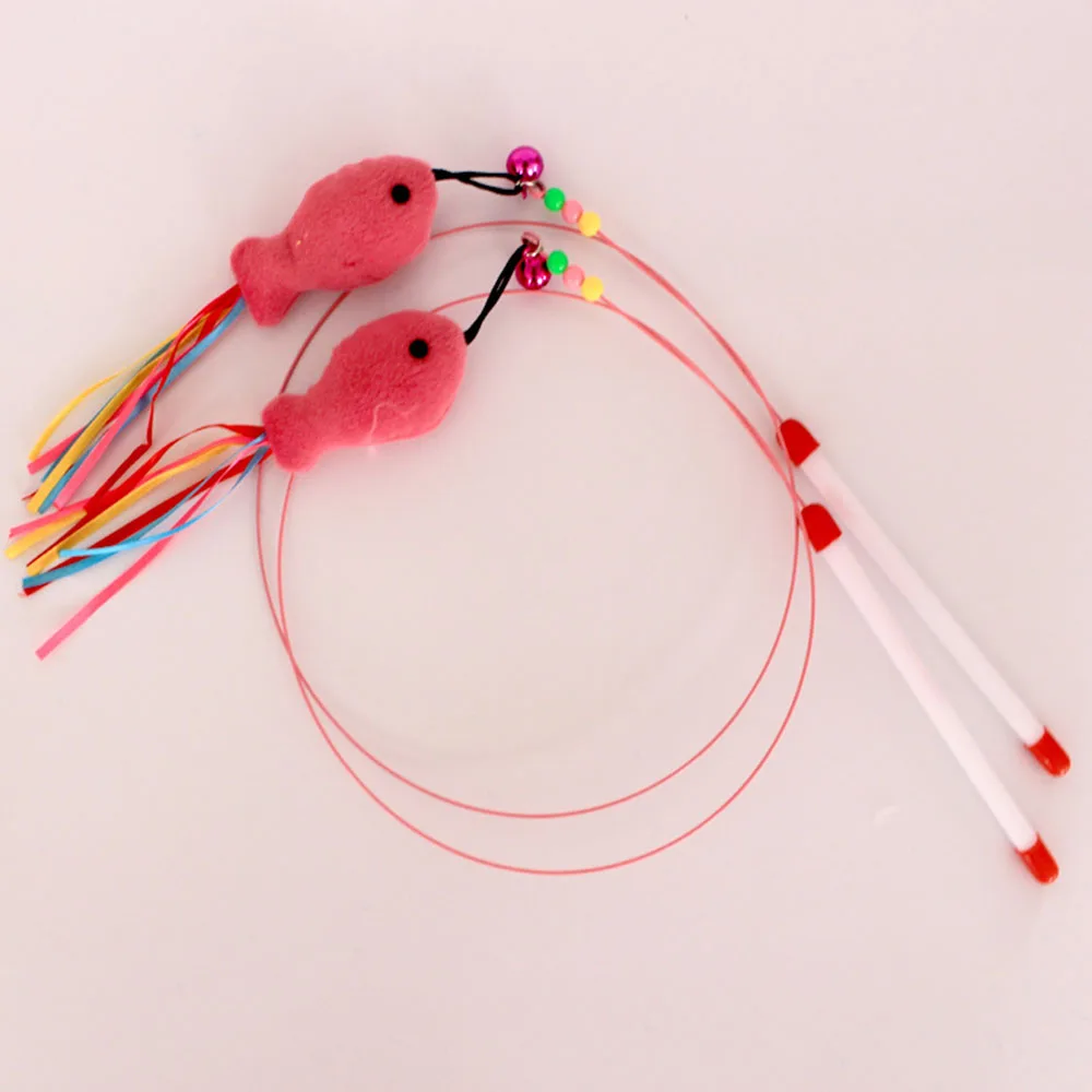 Интерактивная игрушка кошачья палочка тизер милая червь птица перья игрушки для