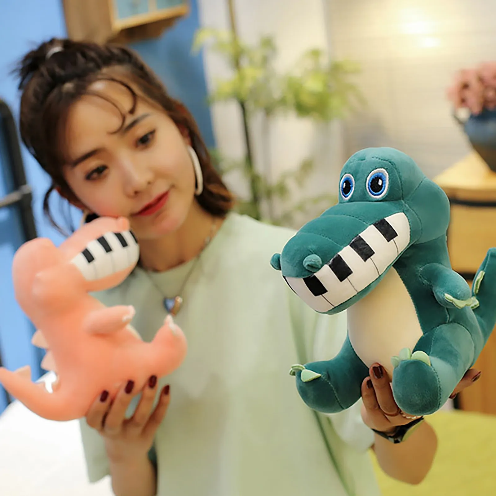 

New Dinosaur Plush Toys Cute Stuffed Toy Stuffed Animals Toys Simulation Animal Cute Piano Dinosaur Boy Girl Birthday Gift