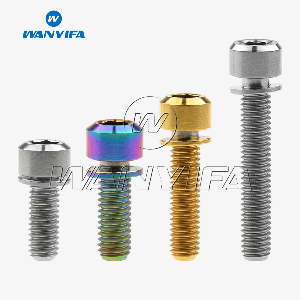 Титановый болт M6x 16 18 20 25 35 мм шестигранные шурупы с шайбой для велосипеда