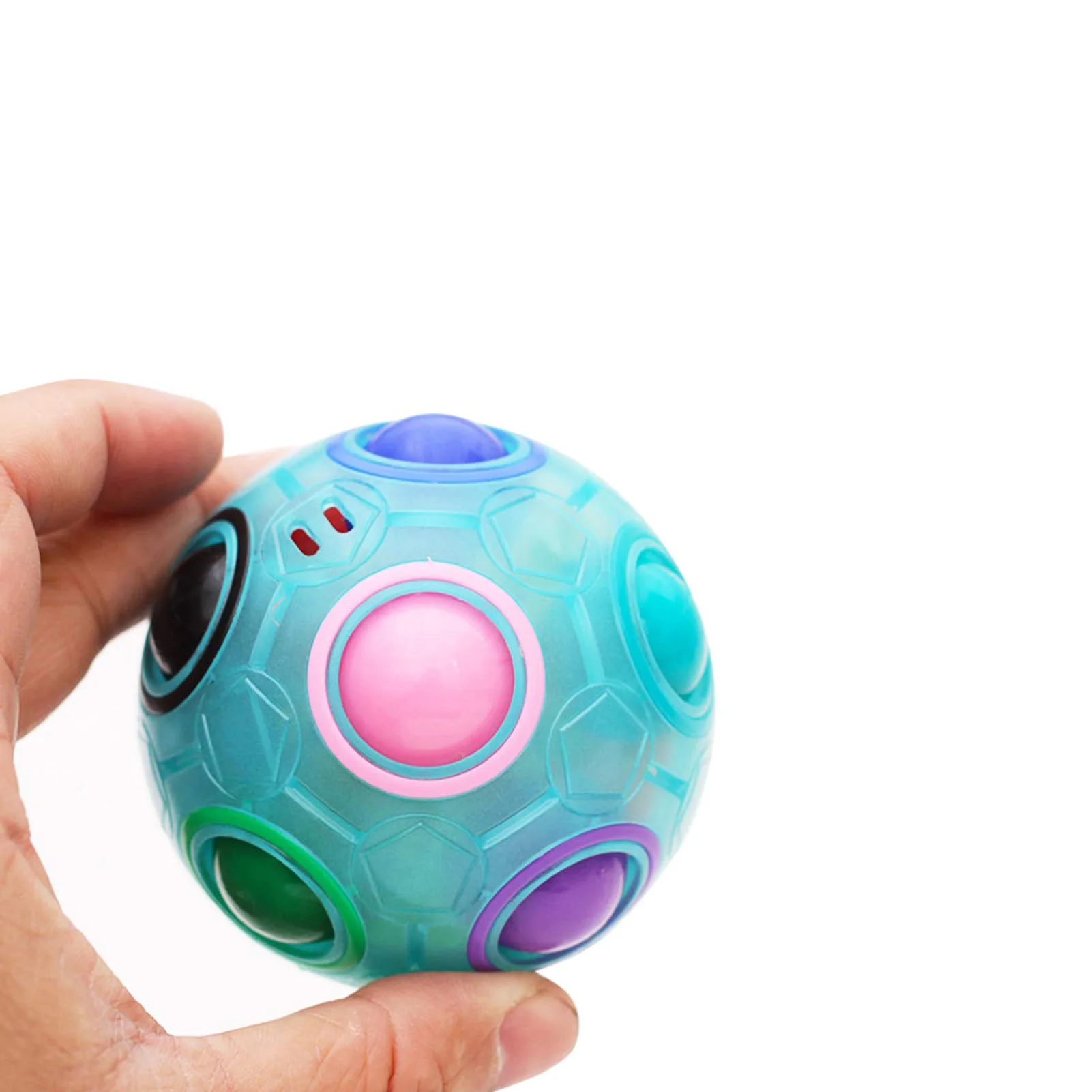 

Magic Rainbow Puzzles Creative Maze Toy Fidget Ball Autism Toys Funny Hand Game Anti Stress Brain Teaser Educational Toys refine