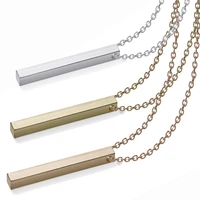 personality cusomize name necklace for women men stainless steel cuboid pendant necklace chains adjustable necklacepunk hip hop