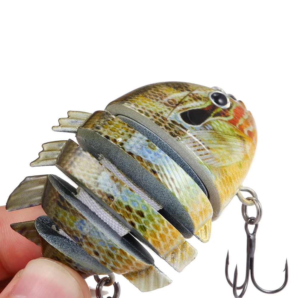 1 шт. 8 см/14 г свимбейт приманка для рыбной ловли 6 секций мелкая рыболовная #