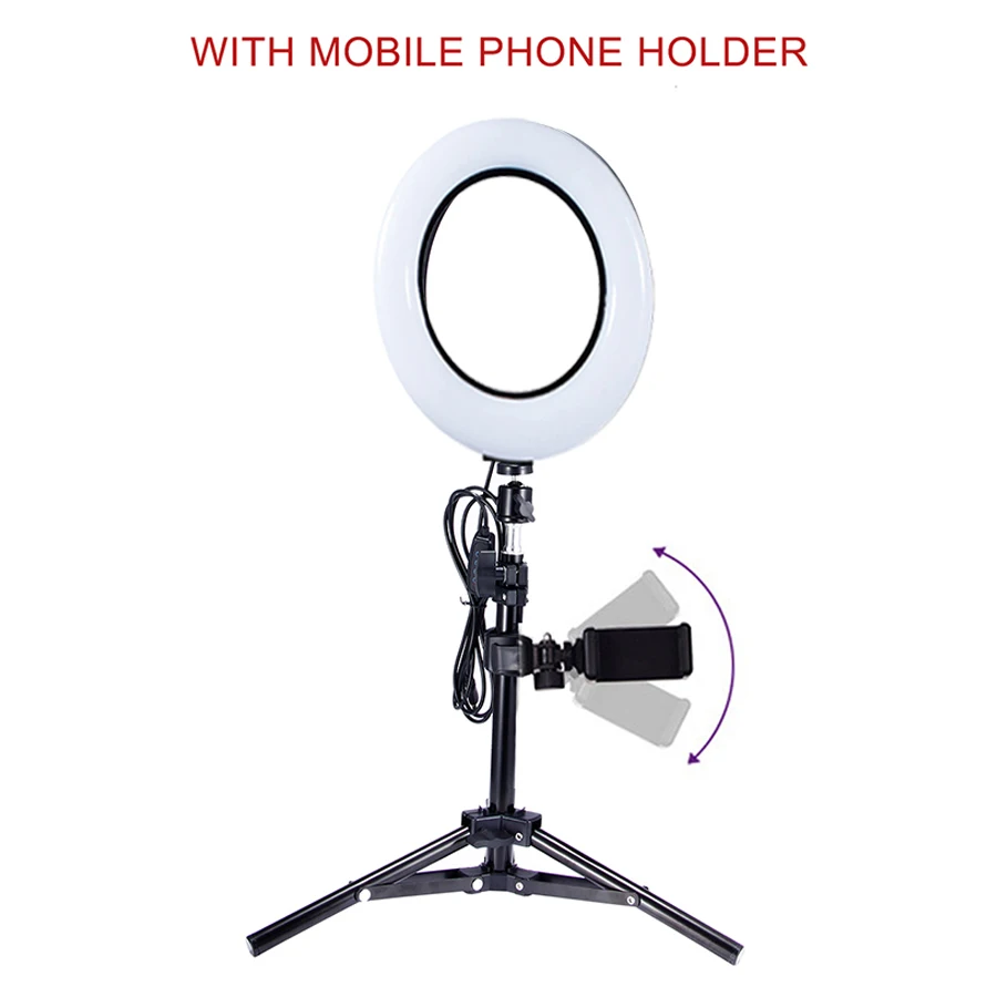 MAMEN фотографический Dimmable светодиодный Selfie кольцо свет лампы Youtube видео студия