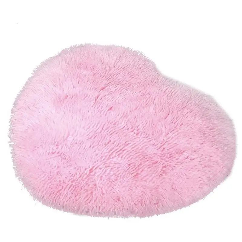 Fast Heart Shaped Shaggy Fluffy Rugs Anti-Skid Area Rug Carpet Home Bedroom Floor Mat | Дом и сад