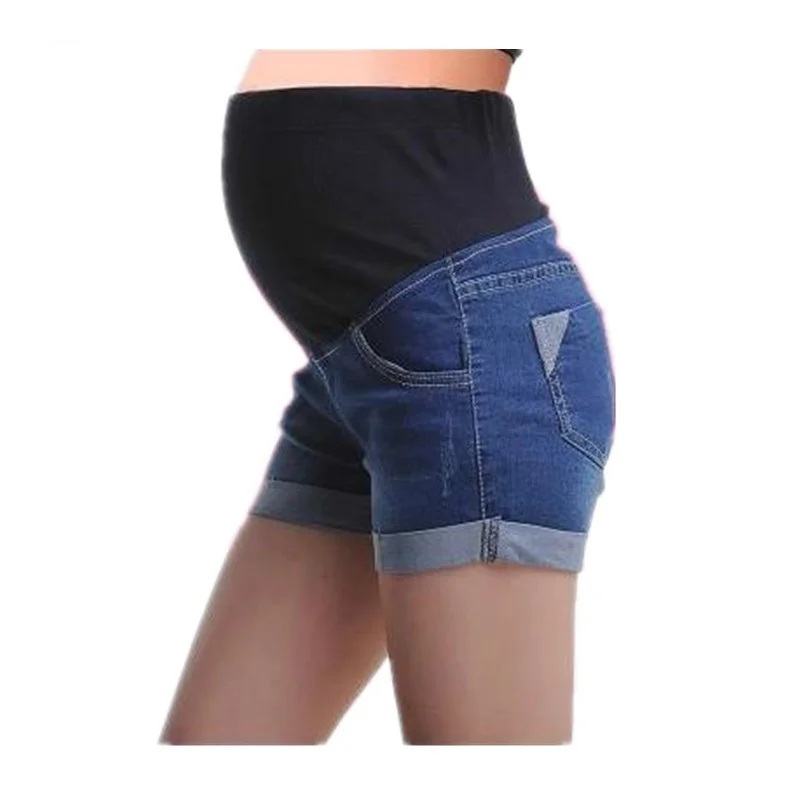 

Jeans New Maternity Denim Short Shorts For Pregnant Women Gravidas Clothing Pregnant Pregnancy Clothes Elastic Abdominal Pants