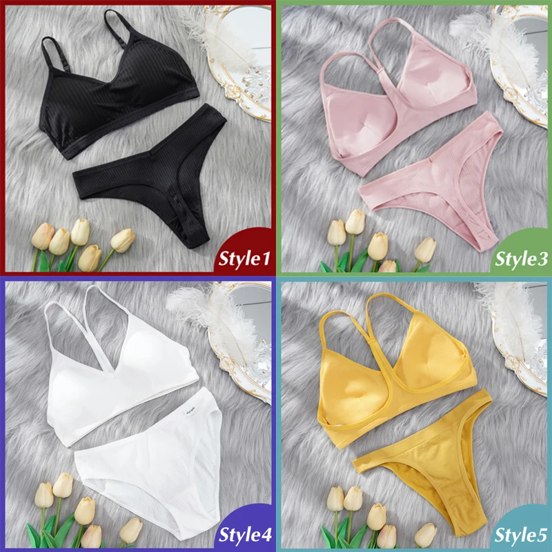 Комплект женского нижнего белья из бюстгальтера и топа 2 шт. | Женская одежда