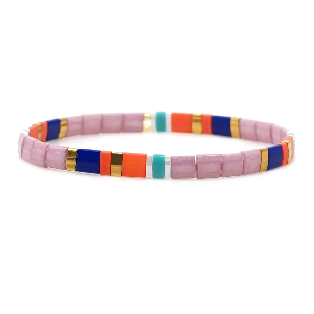 15 Богемные браслеты для женщин MIYUKI Tila бусины браслет Boho красочные Pulseira Mujer регулируемые ювелирные изделия модный подарок новинка - Окраска металла: 15