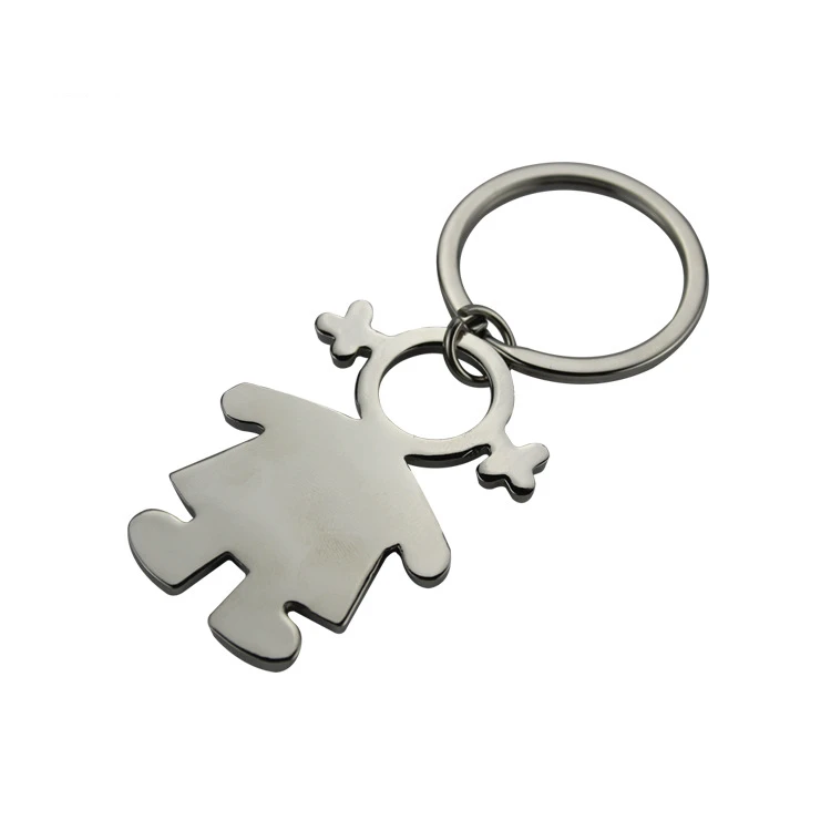 Free shipping metal key ring for sublimation blank keychain for heat transfer blank consumable materials DIY Couples style12/lot