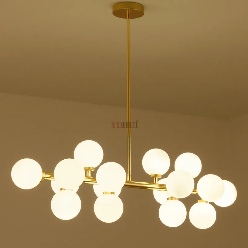 Современные золото светодиодный люстры подвесные para sala de jantar гостиная Спальня