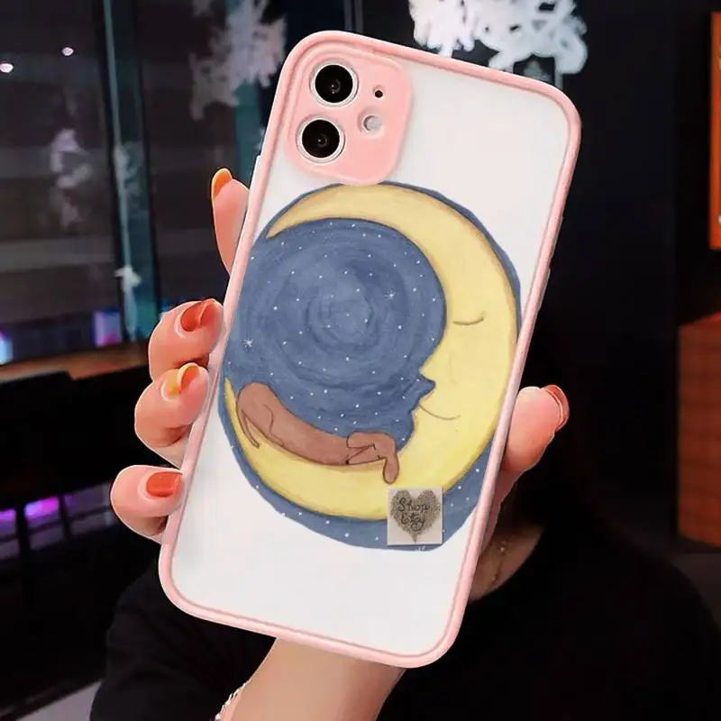 Милый чехол для телефона с мультяшным рисунком Такса Собаки животного iPhone 12 11 Mini