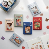 100pcslot mini kawaii animal coated paper stickers letter diary scrapbooking stationery diy stickers