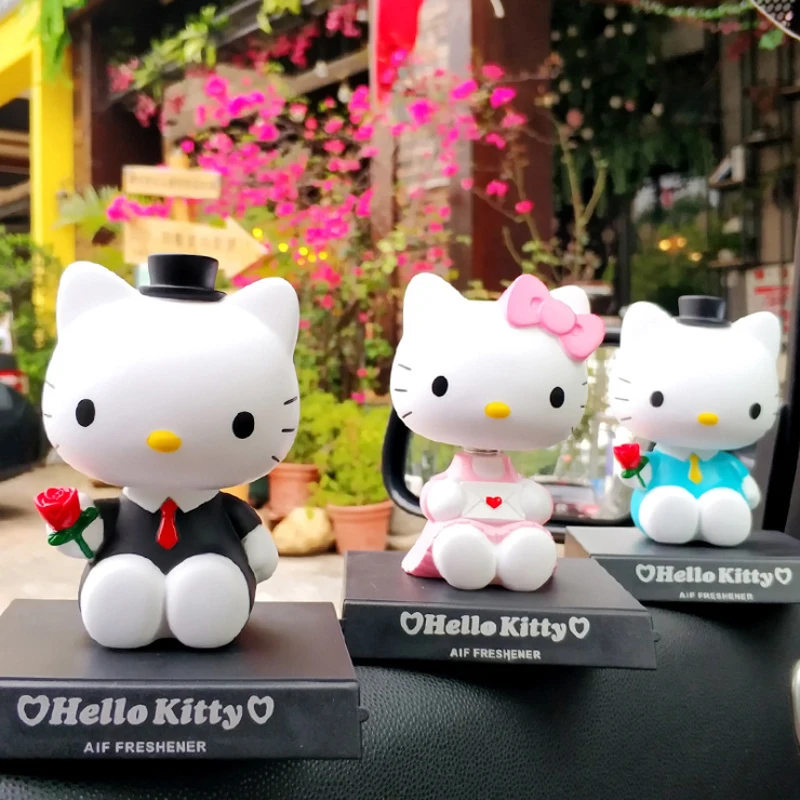 Hello kitty автомобильные головные украшения, автомобильные аксессуары для девочек, милый Настольный телефон, база, аксессуары для автомобиля, кукольный автомобиль
