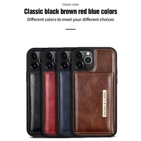 luxury pu leather protective case compatible with iphone 11 pro max cases wallet flip cover buckle for iphone 12 pro max