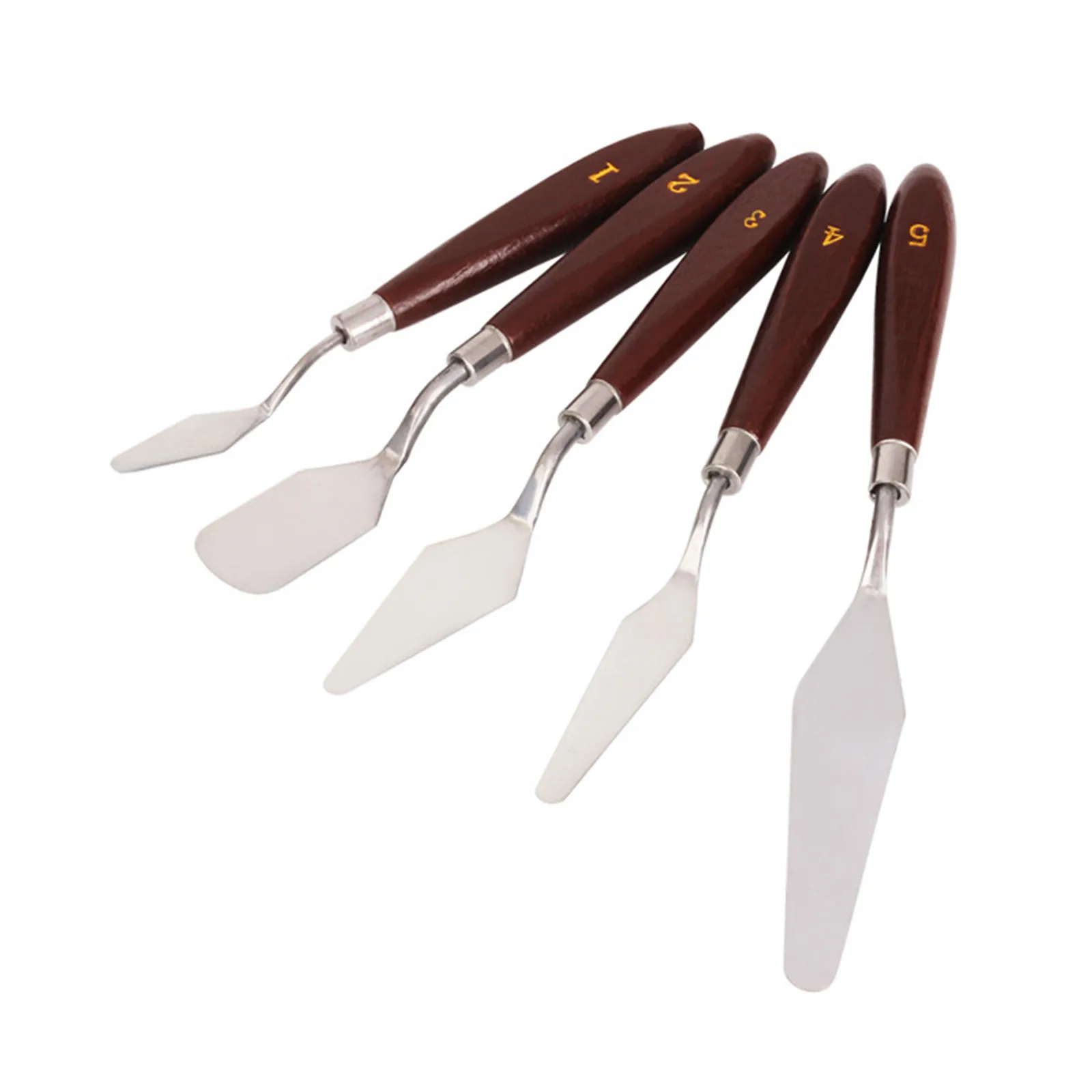 

5Pcs / Set Stainless Steel Spatula Kit Palette Gouache Supplies For Oil Painting Knives Fine Arts Painting Tool Kit K888