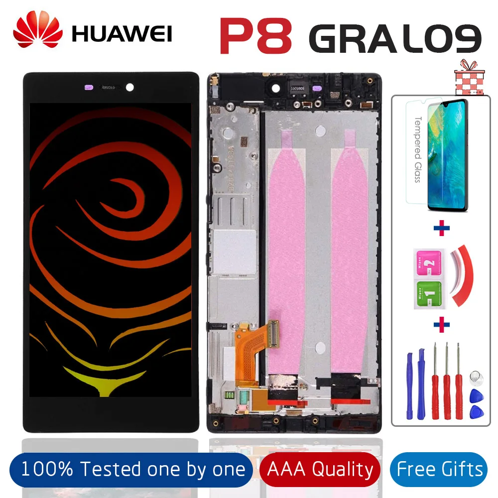 100% протестированный 5 2 &quotдля P8 ЖК дисплей кодирующий преобразователь сенсорного