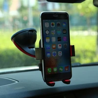 Universal Car Phone Holder Dashboard Windshield Navigation Mount Clip Automatic Lock Rotating Driving GPS Stand Bracket