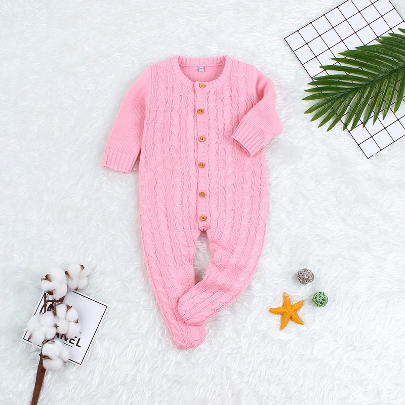 

Newborn Props Clothes Hood Footed Rompers Baby Boy Costume Knit Outfit Infant Boys Girls Romper Photography 0-24M