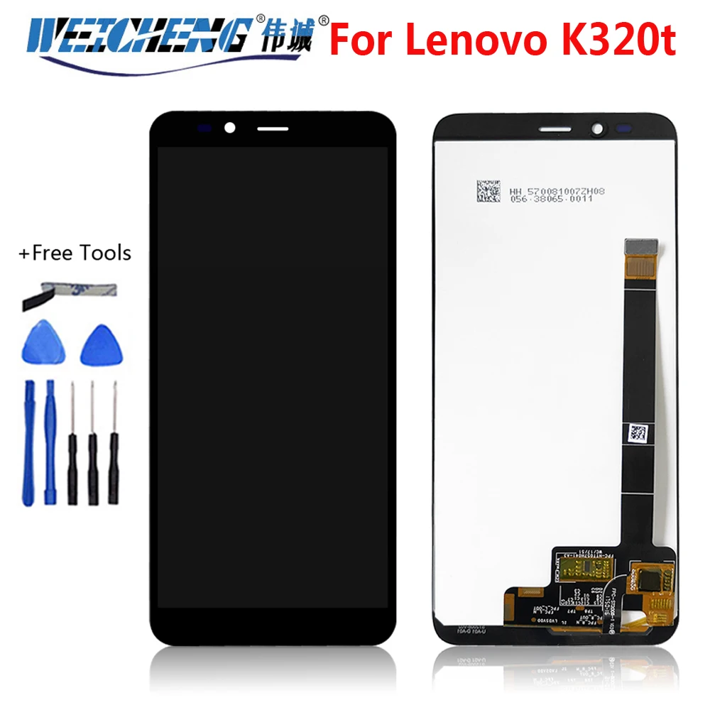 Полный ЖК-дисплей 5,7 дюйма для Lenovo K320t K320, ЖК-дисплей, сенсорный экран, дигитайзер, стеклянная панель в сборе + Бесплатные инструменты