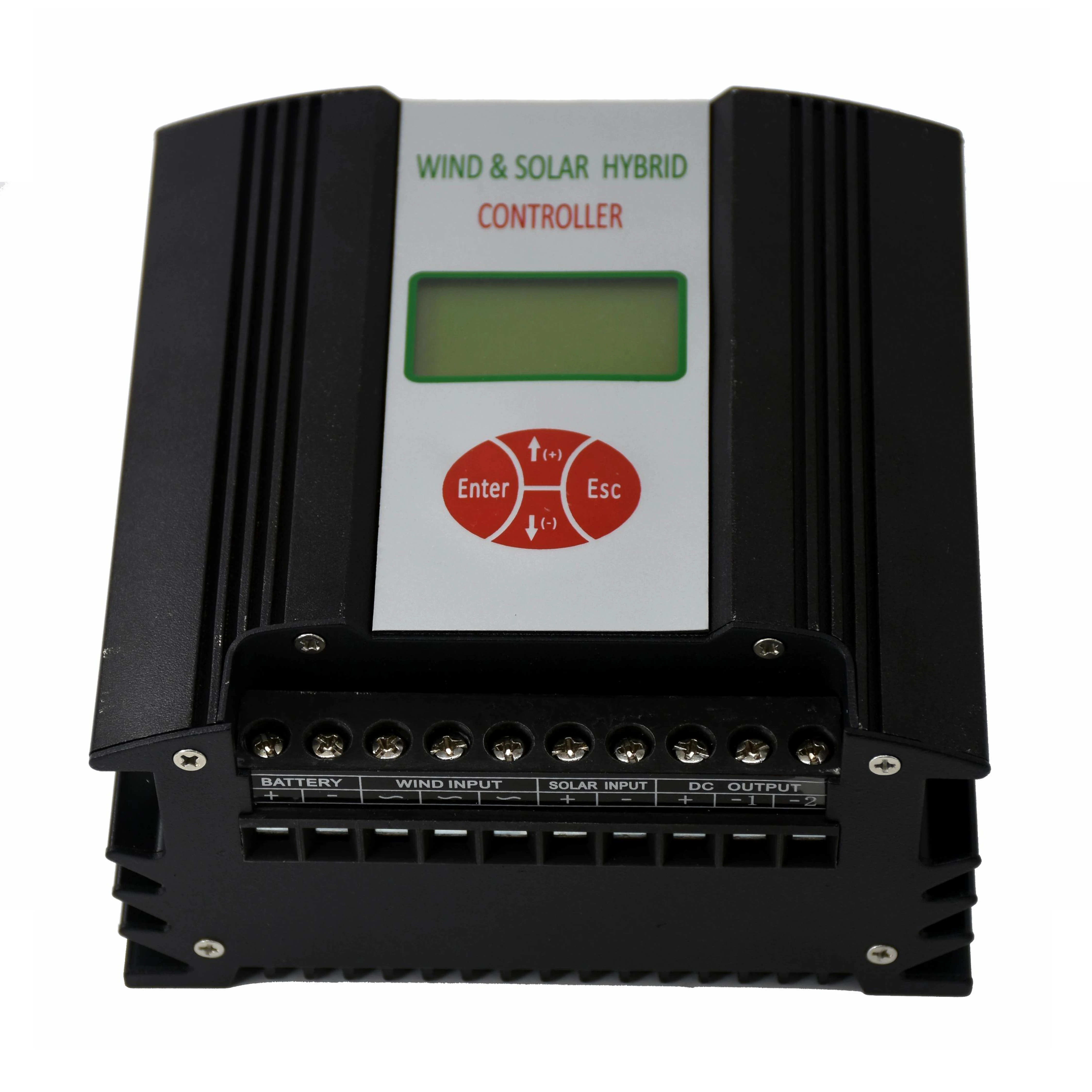 900W 24 V/48 V ветряной солнечный гибридный контроллер(600 Вт ветер+ 300 Вт Солнечный+ ЖК-дисплей дисплей)/гибридный регулятор зарядное устройство