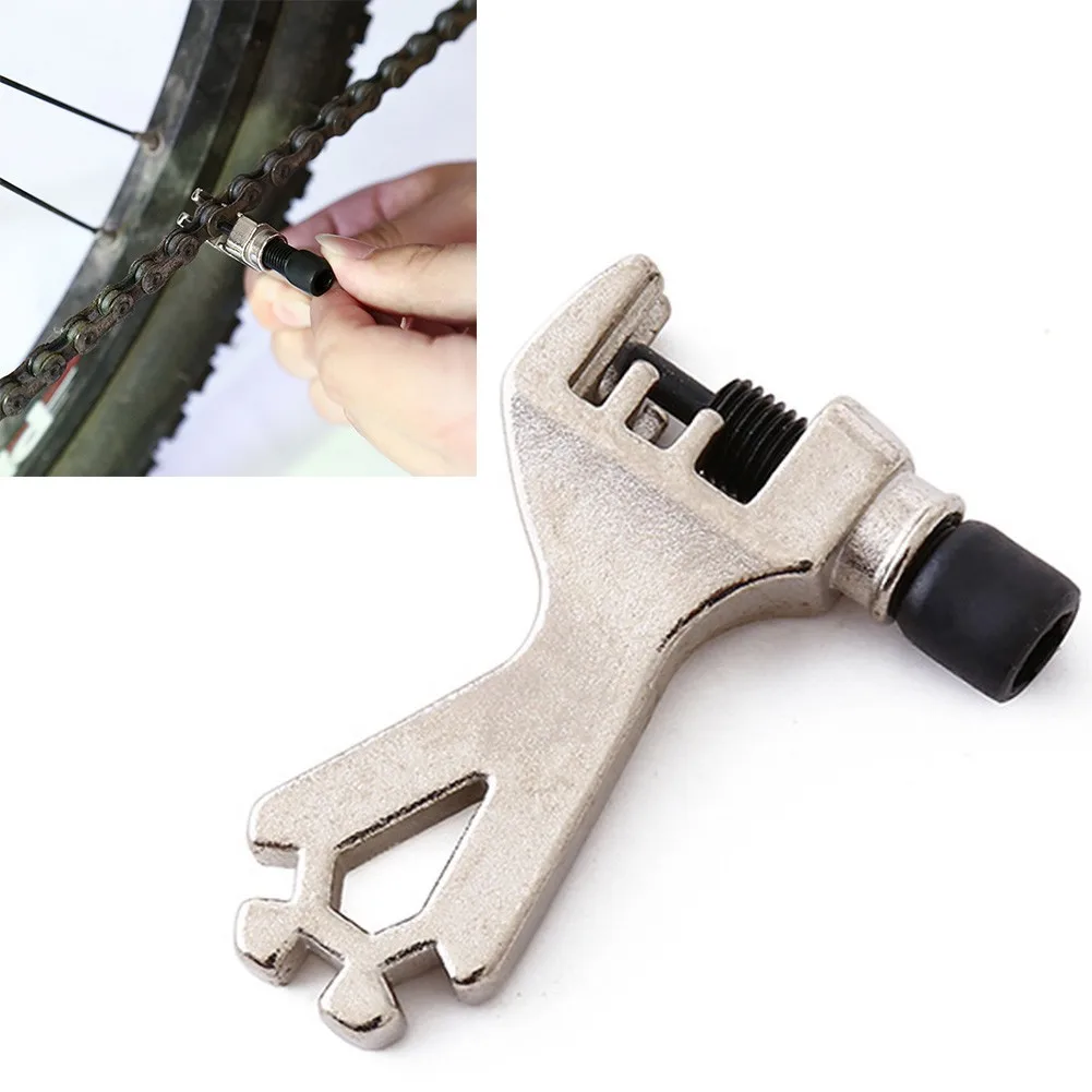 

1Pc Bicycle Chain Breaker Mountain Bike Carbon Steel Chain Breaker Spoke Wrench Remove 1/2x1/8in 1/2x3/32in Cycling Repair Tool