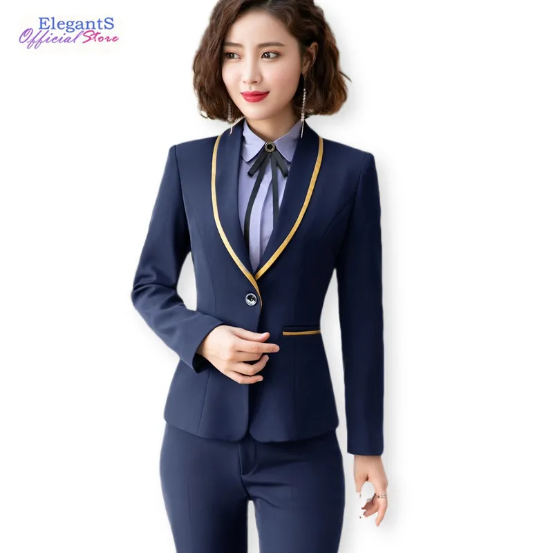 Деловой костюм для женщин офисная Рабочая деловая форма осень зима 2019 женские