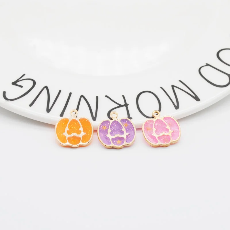 10 шт./упак. эмаль тыква талисманы праздника Хэллоуин серии сделай сам ювелирное