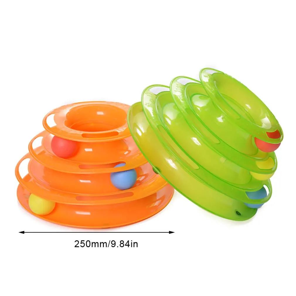

Pet Products Three-Tier Amusement Disc Turntable Cat Intelligence Cat Toy Crazy Amusement Disc Pet Toy