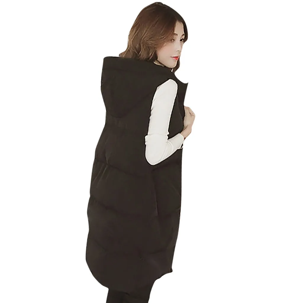 Новинка от JAYCOSIN женский модный длинный жилет с воротником-стойкой повседневный