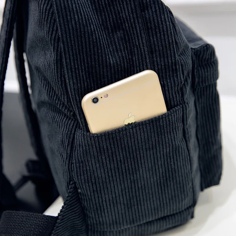 

Corduroy Backpack Fashion Women School Backpack Pure Color Women Backpack Teenger Girl School Bags Female Mochila Bagpack Pack
