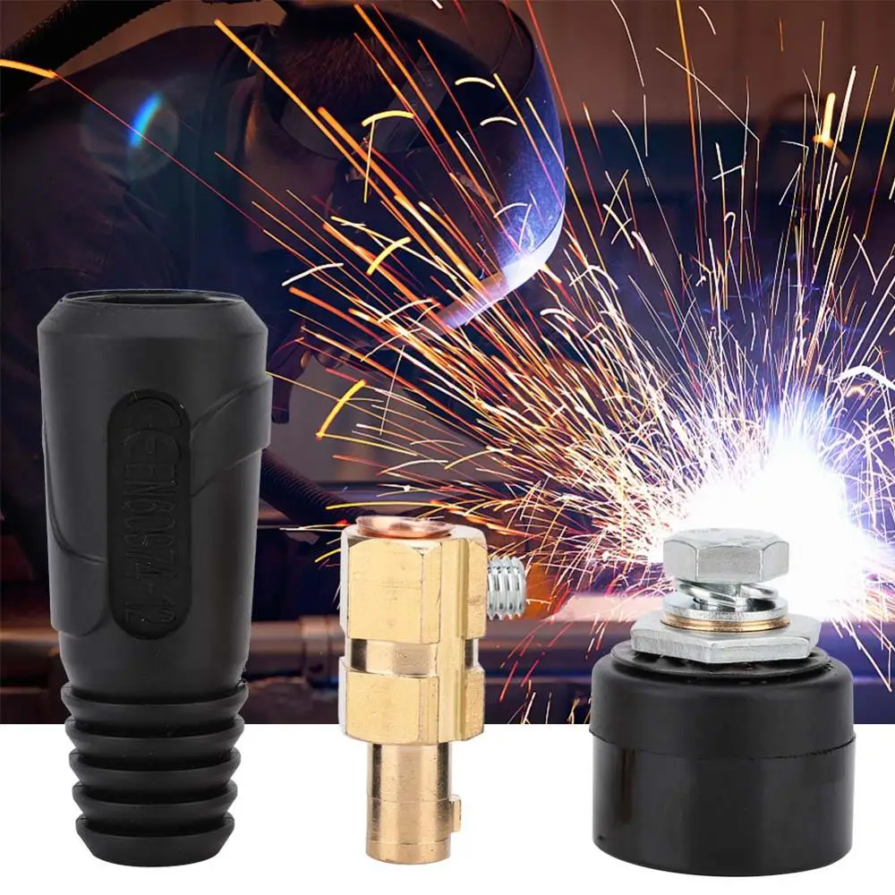 Медный резиновый сварочный кабель в европейском стиле быстрый разъем 200 400A