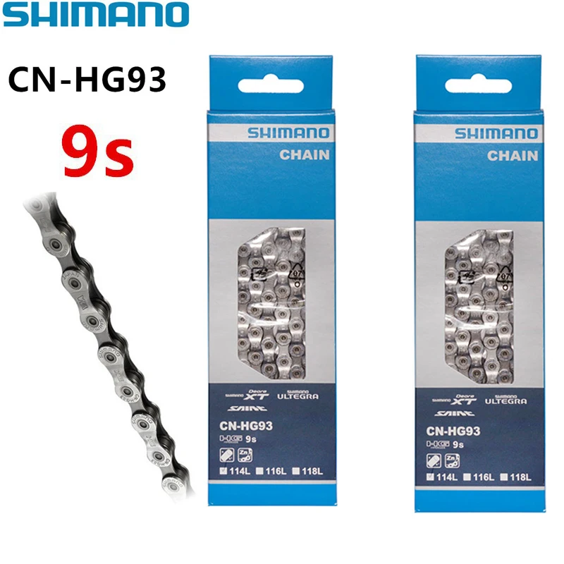 

CN-HG93 9-Speed Road MTB Bicycle Chain Deore XT Ultegra 116-Links Bike Chains