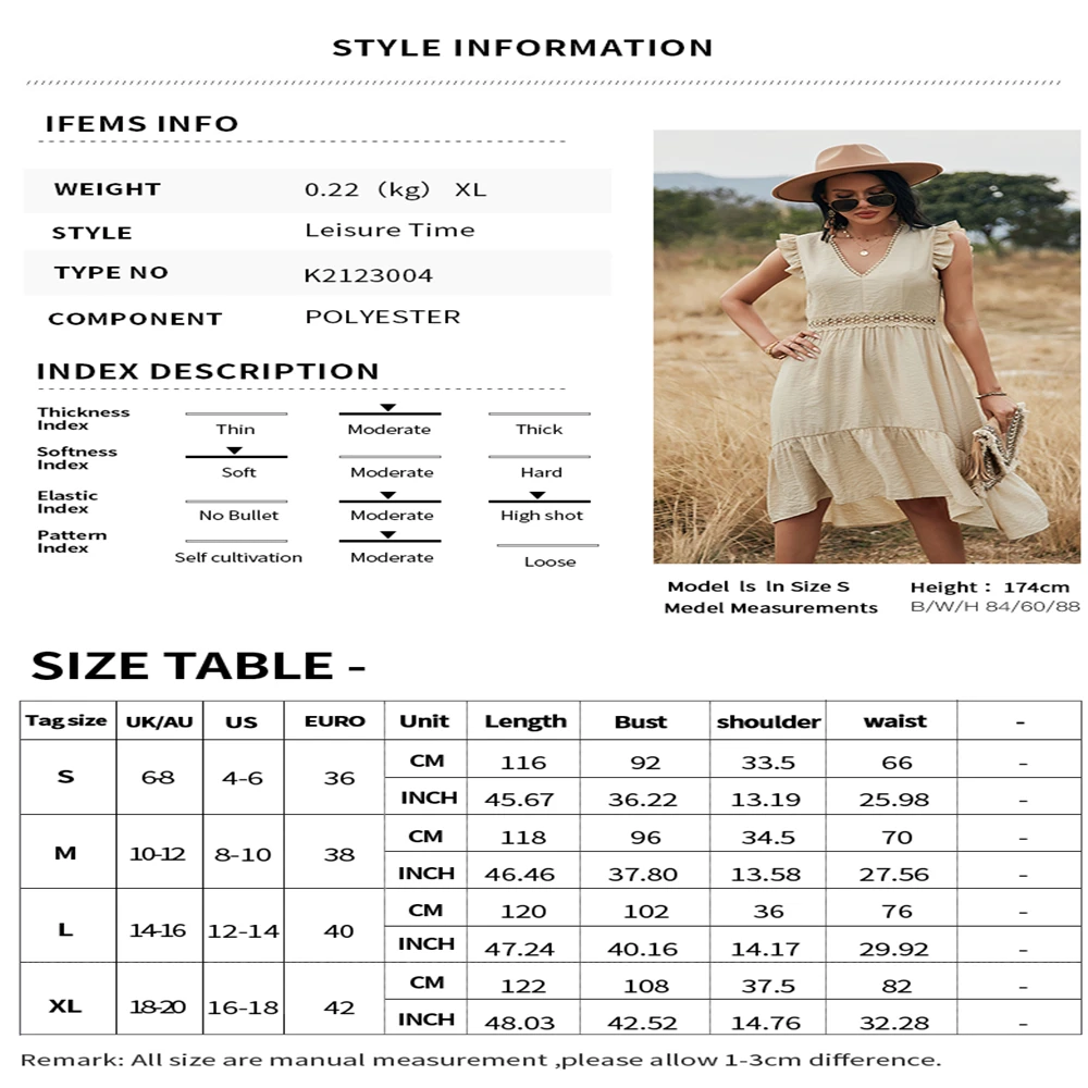 

2021 Summer Ladies Dress New Fashion Sexy Party V-Neck Elegant Solid Color Hollow Stitching Irregular Long Skirt