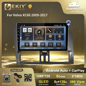 ekiy qled dsp android car radio 6128g volvo xc60 que 1 2008 2017 stereo multimedia player gps navigation bt carplay dvd free global shipping