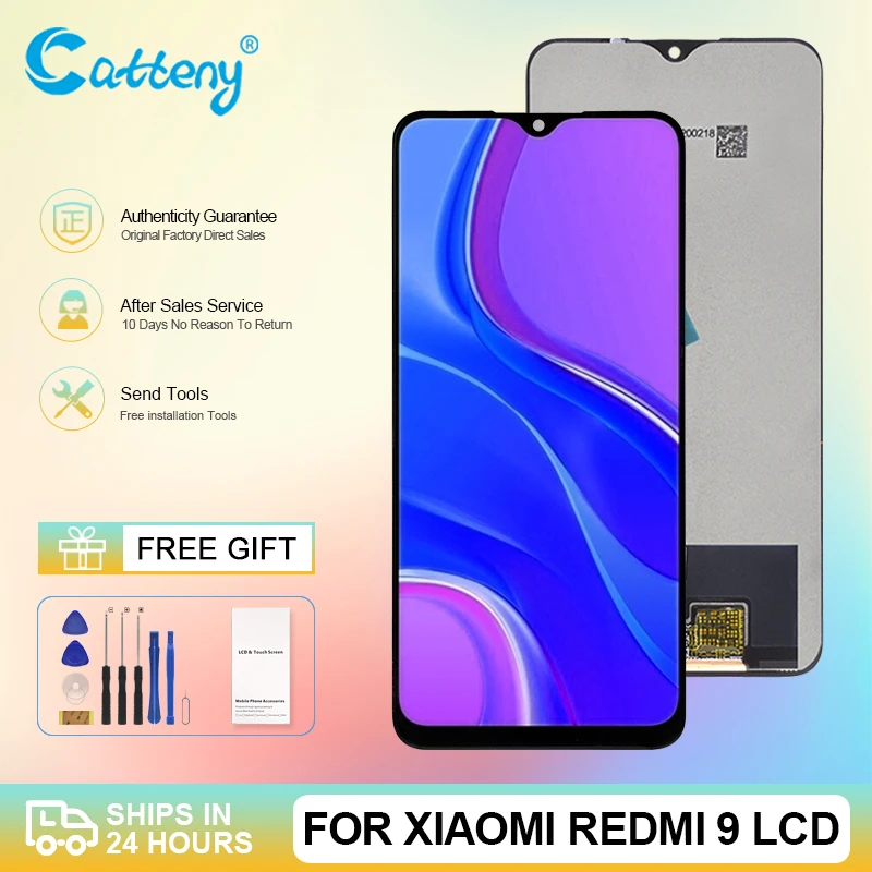 

Wholesale Display For Xiaomi Redmi 9 LCD Touch Screen Digitizer Assembly With Frame M2004J19AG M2004J19C Free Shipping